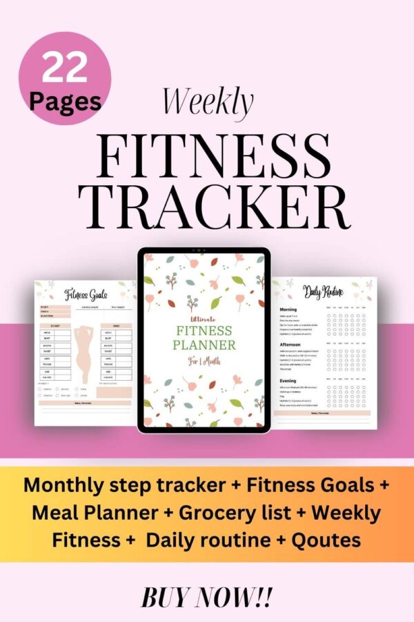 Fitness Planner For 1 Month